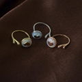 fashion hot sell heart shell pearl rings for girls 2