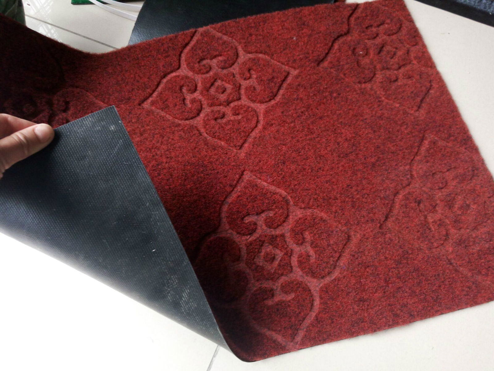 Factory direct sale PVC embossed bedroom mat 4