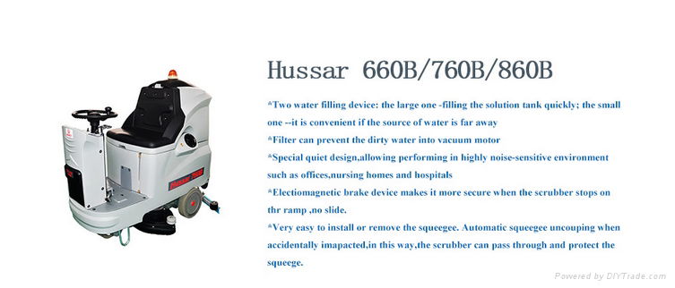 BENNETT Hussar 660B electric rider indusrial floor scrubber