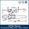 Cargo Trailer Box Toggle Fastener & Hook Lock 4