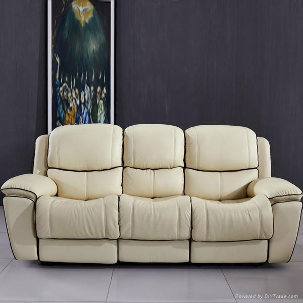 Living room genuine leather sofa 3