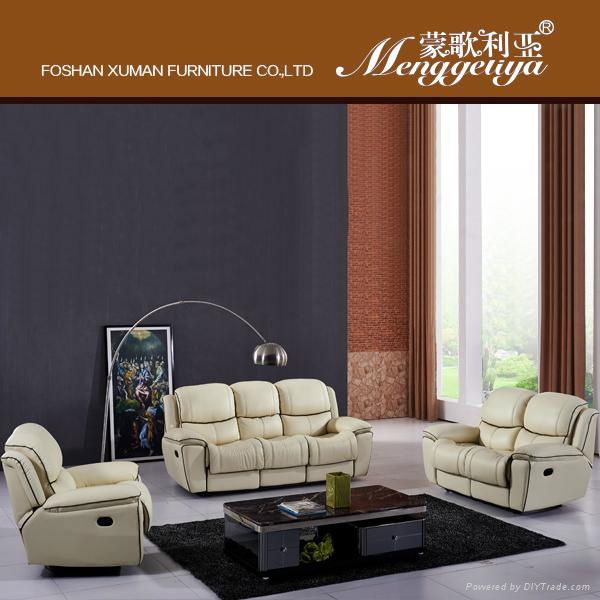 Living room genuine leather sofa 2