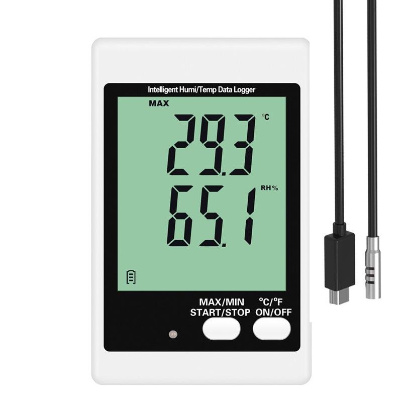DWL-20E sound alarm temperature humidity data logger with external probe