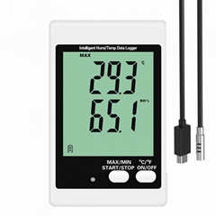 DWL-20E sound alarm temperature humidity data logger with external probe