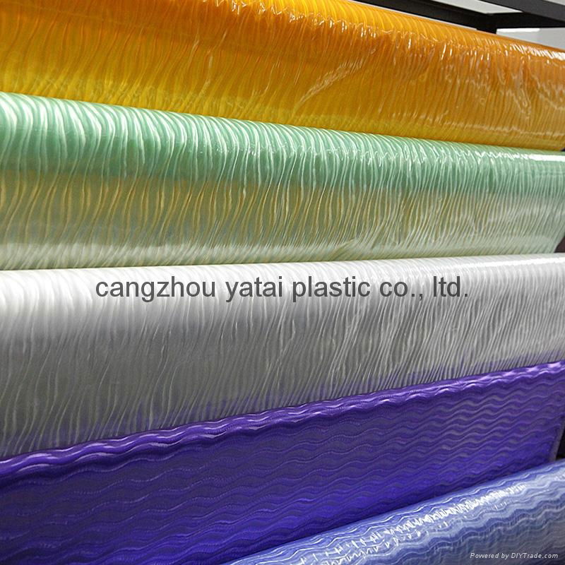 eco-friendly 3D transparent colored PEVA/EVA  decorative film 2