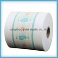 Nonwoven Laminate  pe back film rolls  for baby diapers  2