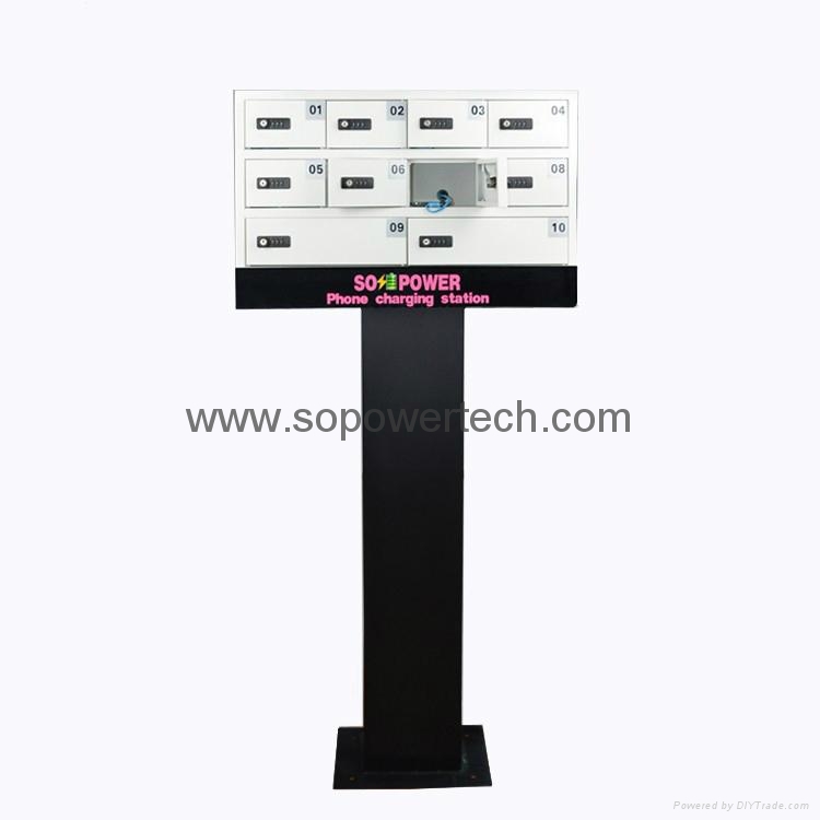 Electronic Wall Mounted Mobile Phone And Tablet Charging Station