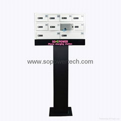 Electronic Wall Mounted Mobile Phone And Tablet Charging Station Lockers