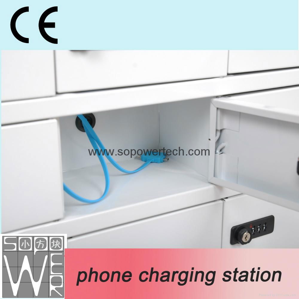 Multiple Phone Charge Station Universal Wall Mounted Phone Charging Locker 4