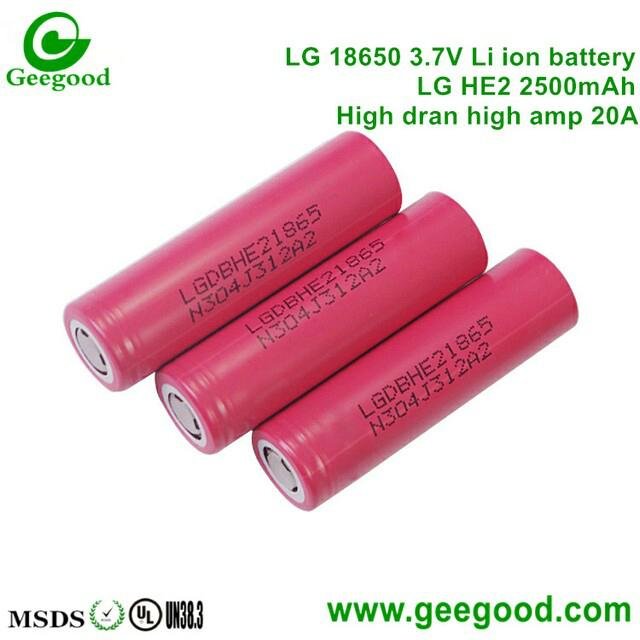 High amp 18650 Vape E-cig battery LG HE2 2500mAh 20A 18650 Li ion battery  (China Manufacturer) - Battery, Storage Battery & Charger -