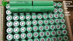 Samsung 18650 battery 18650 25R 25RM 2500mAh 20A high amp battery