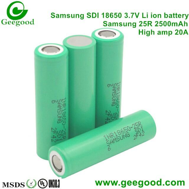 三星18650动力电池25R 25RM 2500mah 20A 3