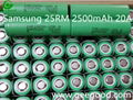 Samsung 18650 battery 18650 25R 25RM 2500mAh 20A high amp battery 4