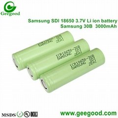 Samsung 30A 30B 30Q 3000mAh 15A 3.7V high amp 18650 battery 
