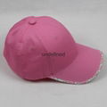 Pink cotton baseball hat blank