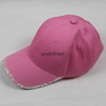 Pink cotton baseball hat blank promotional cap  2