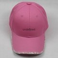Pink cotton baseball hat blank promotional cap  3