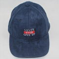 Red and Navy blue baseball hat Suede cloth with soft nap fabric 1