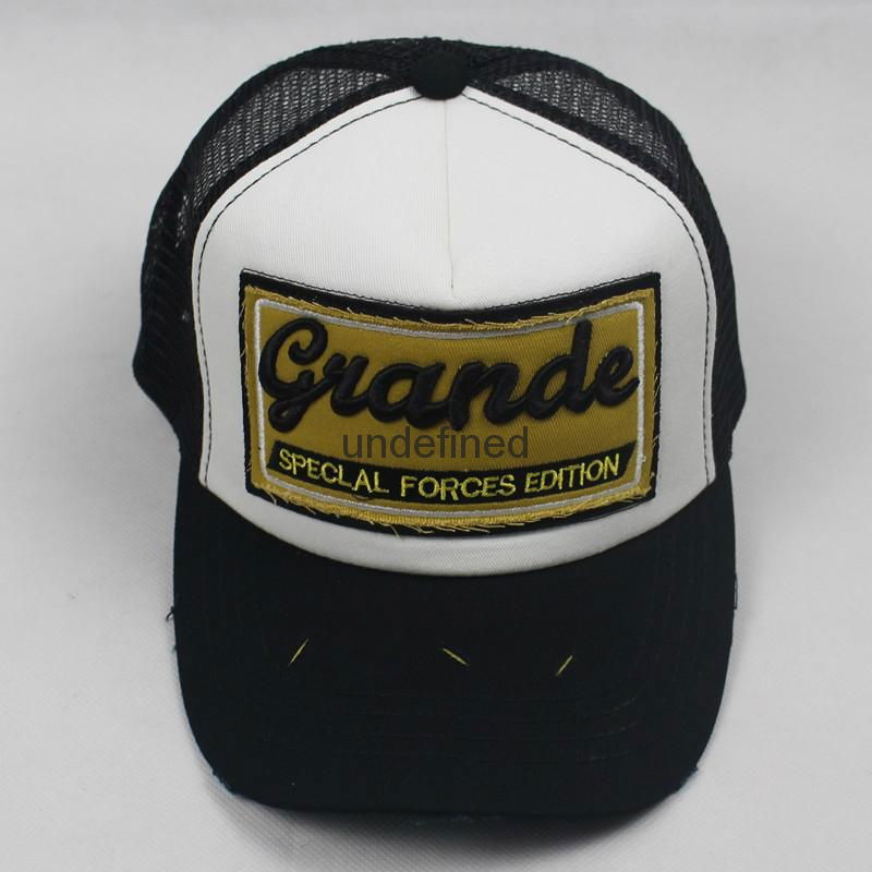 3D and patch embroidery baseball hat mesh cap