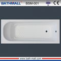 Cheap built in fiber bathtub with anti slip for hot sale 1