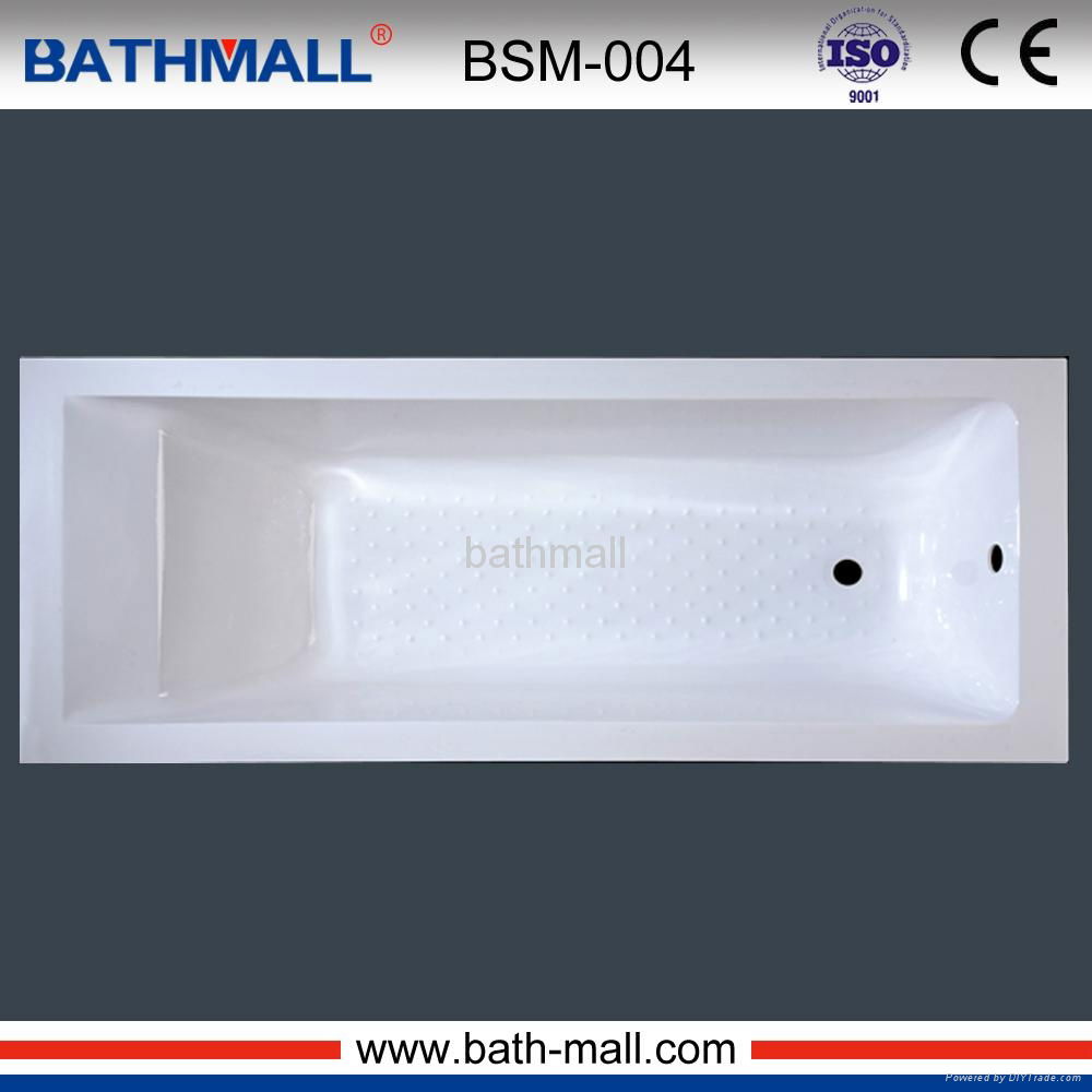 Hot square built in acrylic bathtub for indoor soaking