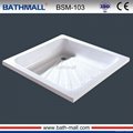 Cheap built in plastic shower tray shower basin