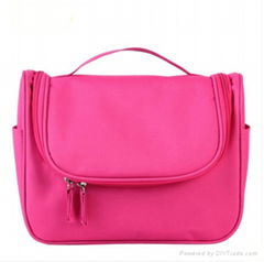 pure pink oem customized  folding  toiletry wash bag 