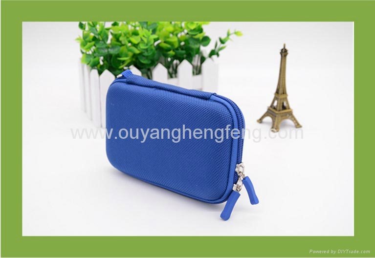 plain blue small portable eva case for coin packing 