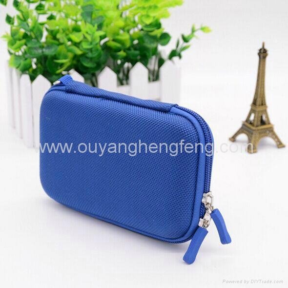 plain blue small portable eva case for coin packing  5