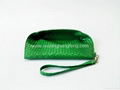 pure green straw made cute small hand clutch bag  1