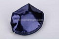 plain dark purple fanshaped large capacity cosmetic bag  3