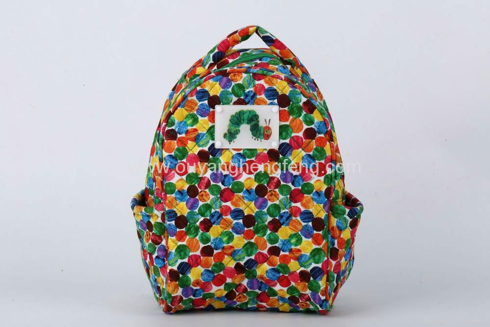 100 % cotton soft backpack for small kids 