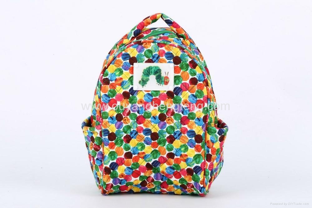 100 % cotton soft backpack for small kids  2