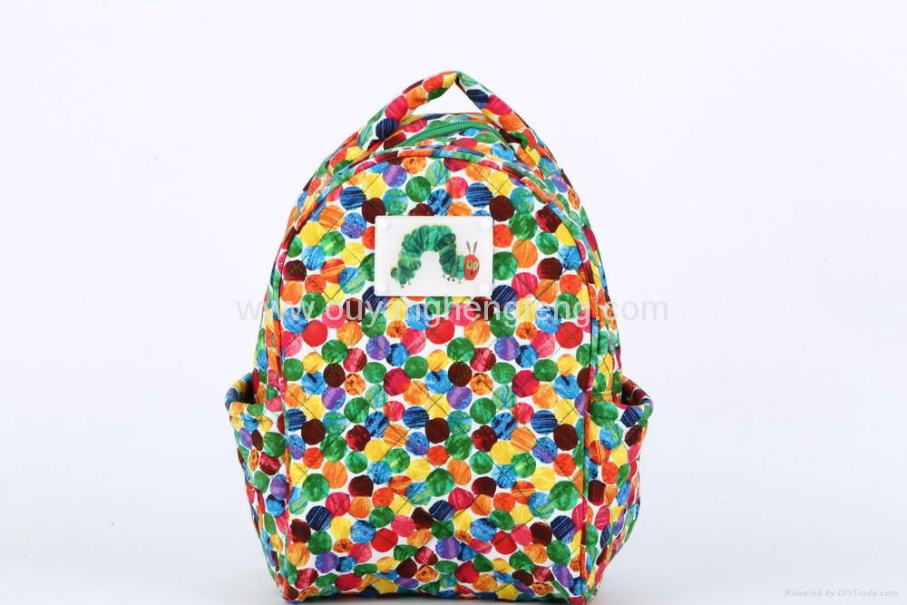 100 % cotton soft backpack for small kids  4