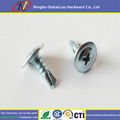 wafer head clear zinc philips self drilling screw