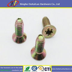 flat head yellow zinc torx taptite screw