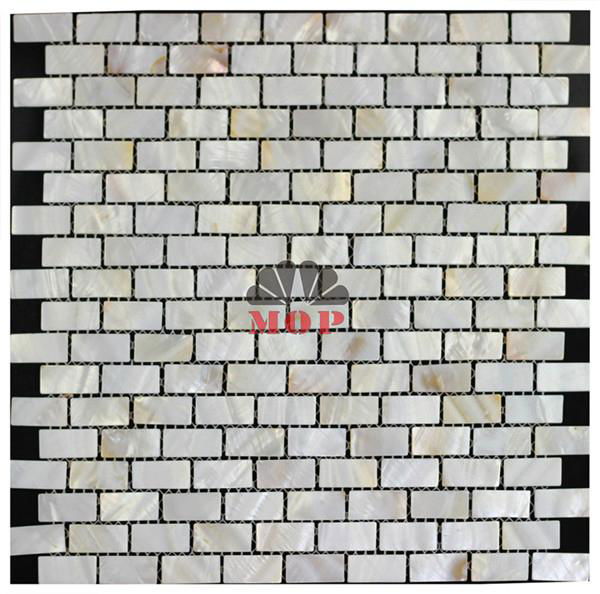 brick pearl shell mosaic slab wall paper villa