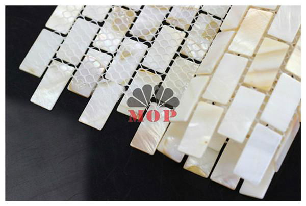 brick pearl shell mosaic slab wall paper villa 3