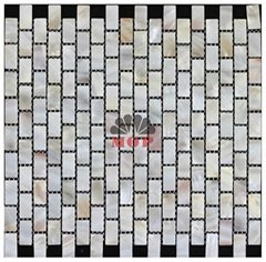 Brick mother of pearl shell wall tile mosaic