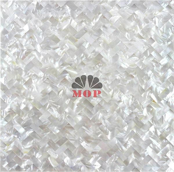 Brick white mother of pearl mosaic board hotel 3