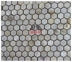 white wall mosaic shell panel mirror tile