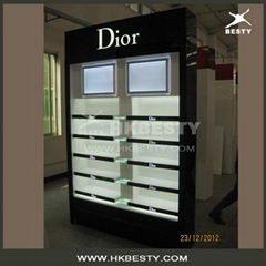 Retail Store Wood Display Shelf Comestic Showcase