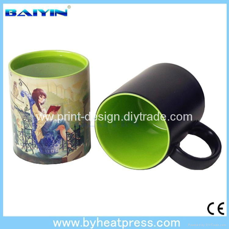 11oz Ceramic inner color black matte Magic Mugs