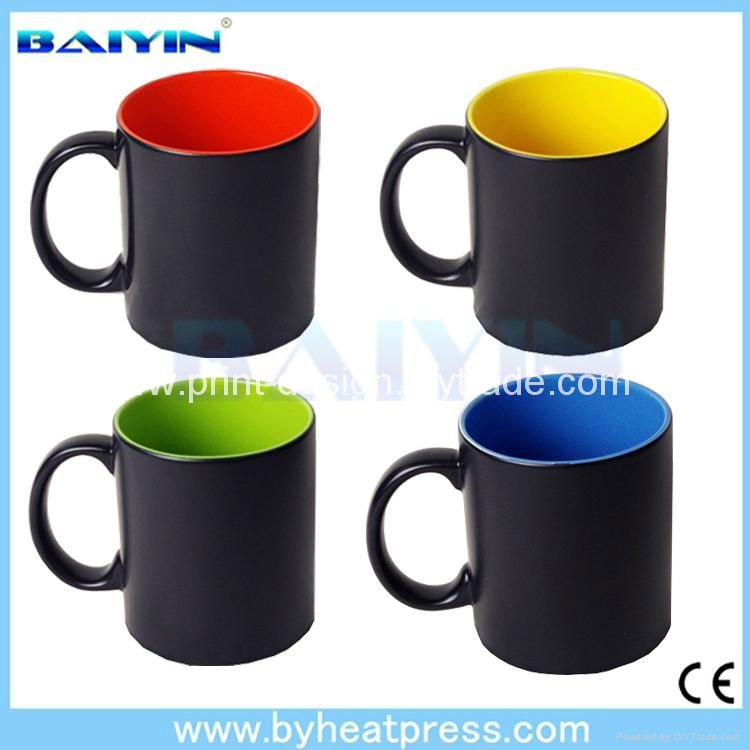 11oz Ceramic inner color black matte Magic Mugs 2