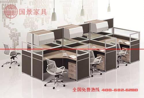 廠家直銷國景（gokeng）六人位屏風辦公桌    