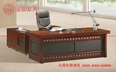 廣東廠家直銷現代簡約實木經理辦公桌