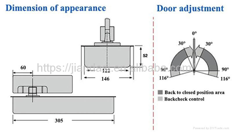 Durable Floor Spring for Aluminum Doors 4