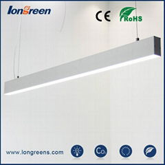 3 Years Warranty 36W AC 100-240V 95Lm/W Ra>80  office led linear light