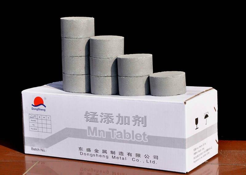 HOT sale Aluminium alloy Manganese MN additive tablet metal element Manufacturer