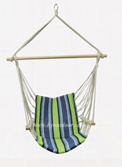 Hanging chair with armrest